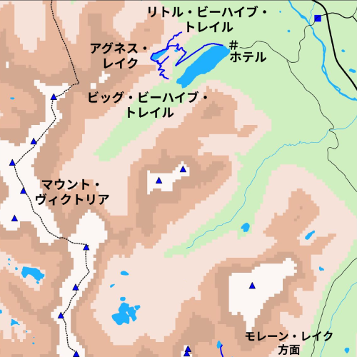 バンフ国立公園の地図